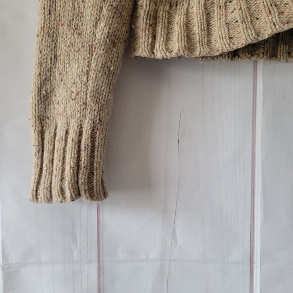 RuffHewn Lambs Wool Button Up Cardigan Sweater, Women’s M, Tan, Long Sleeve EUC - Picture 2 of 11